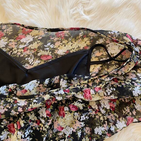 Express Floral Print Off Shoulder Mini Dress XS - Picture 5 of 11